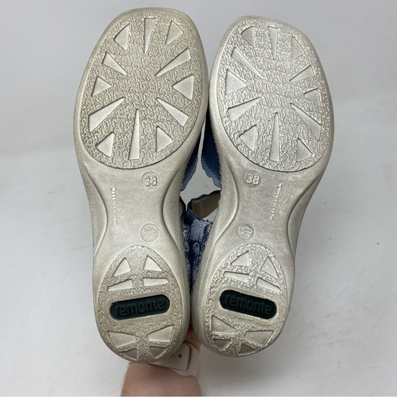 Rieker D1649 Doris leather sandals blue Combi - Picture 6 of 7